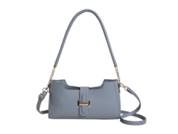 Bolso De Hombro Suave Y Elegante, Color Liso, Versátil, Gran Capacidad, Para Mujer, Azul.