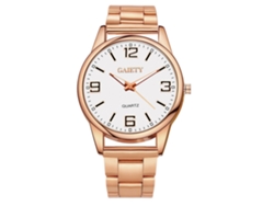Reloj analógico de cuarzo para hombre con correa de lujo de estilo casual de negocios (oro rosa)