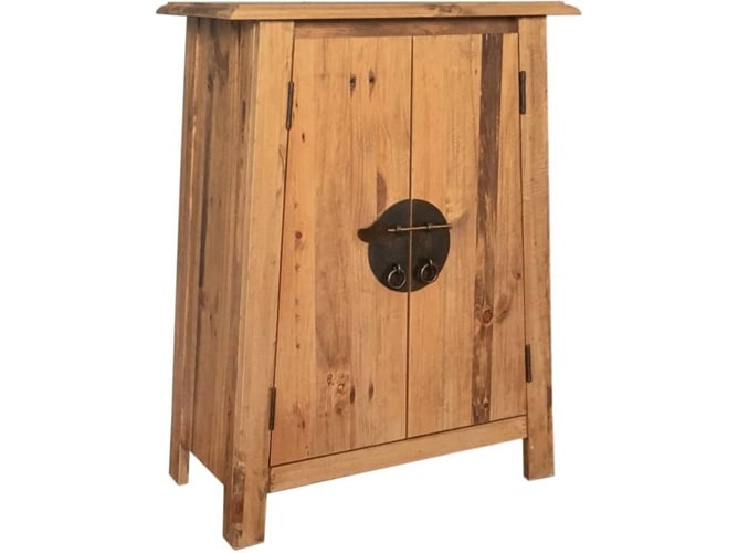 Vidaxl Armario Baño auxiliar madera pino 59x32x80 cm mueble multiusos estantes apoyo casa de reciclado macizo 59x32x80cm