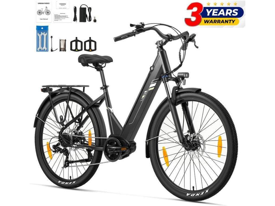 Bicicleta Eléctrica Urbana Touroll 3 Motor Central 250w 36v 13ah Neumáticos 27.5 Máxima 25km/h Autonomía 120km Freno de Disco Hidráulico Suspensión Bloqueable