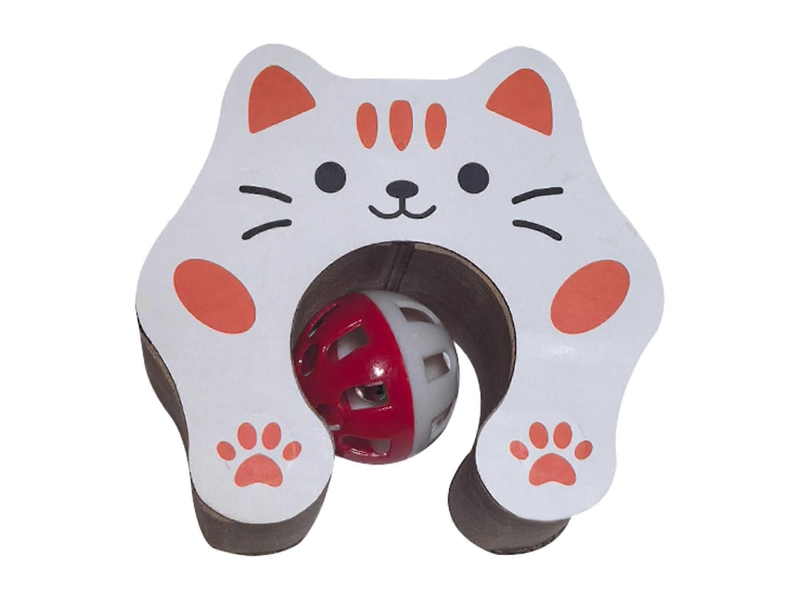 Juguete flexible tipo acordeón para gatos, rascador con cascabel y pelota, portátil y plegable. GOKOCO
