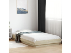 Estructura De Cama Madera De Ingeniería Roble Sonoma 75x190 Cm