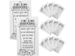 Tarjetas De Cuidado Para Tazas: Instrucciones De Limpieza Para La Guía Del Cliente