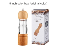Molinillo Manual de madera para sal y pimienta, coctelera para cocina, color Original LUUCOZK