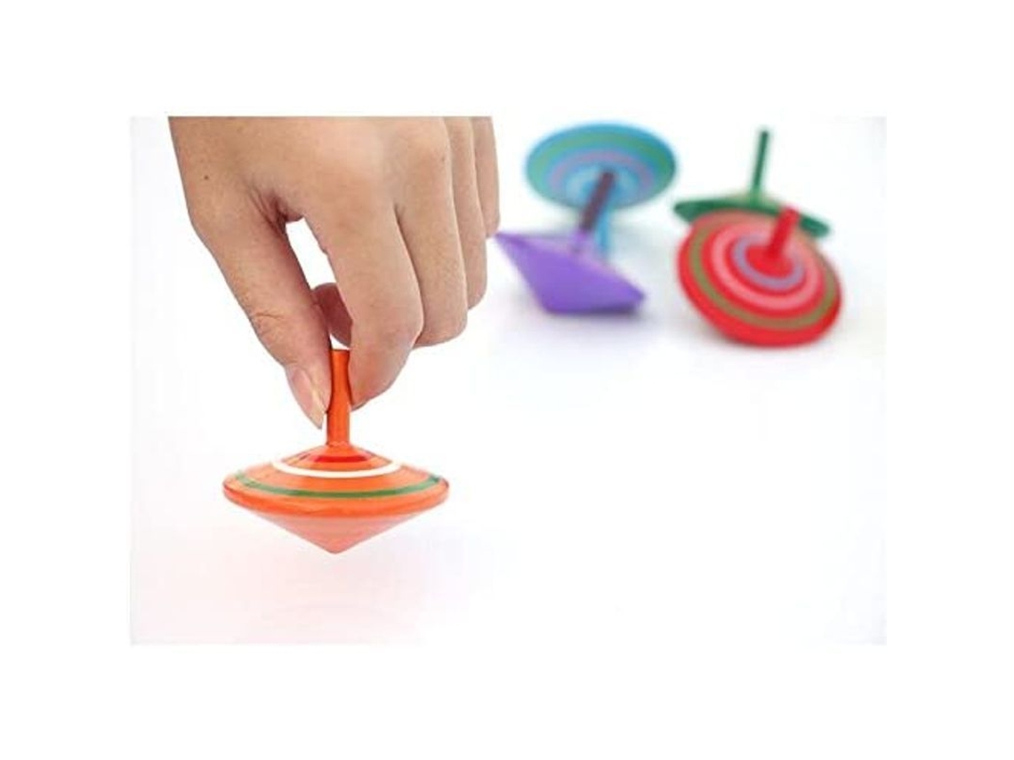 Giroscopio De Madera Pintado A Mano, Juego De 3, Juguete Educativo Para Jardín De Infancia, Color Aleatorio.