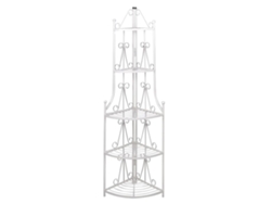 Estante para macetas VIDAXL Blanco Acero (36 x 160 cm)