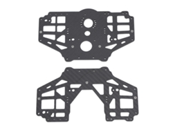 2 Placas Laterales De Carbono Negro (izquierda Y Derecha) Para Chasis De Coche Rc Losi Lmt 1:8 4wd De Eje Rígido