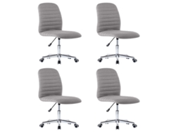 Maison Exclusive - Sillas De Comedor 4 Unidades Tela Gris Claro