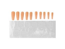 Uñas postizas Kkml-10 de cobertura total y color sólido para mujeres y niñas, elegantes y modernas, herramienta de manicura N5354-02