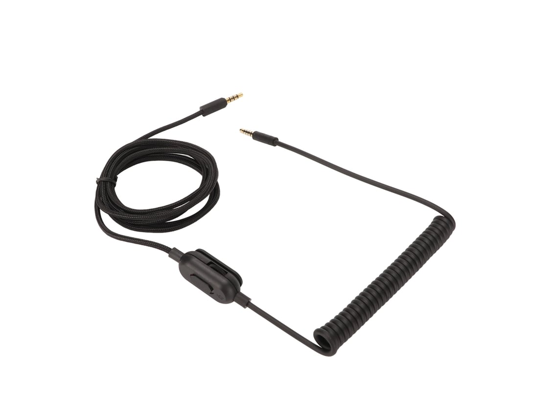 Cable En Espiral Para Auriculares Logitech Gpro G233 G433, Conector Macho-macho De 3,5 Mm, 200 Cm, Con Control De Volumen Y Silencio.