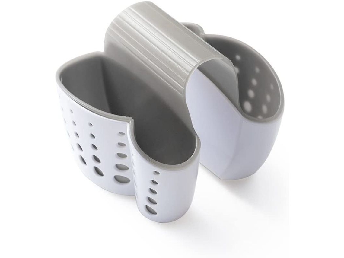 Soporte Para Esponja Y Jabón Para Fregadero, Organizador De Fregadero De Cocina Con 2 Bolsillos De Plástico.