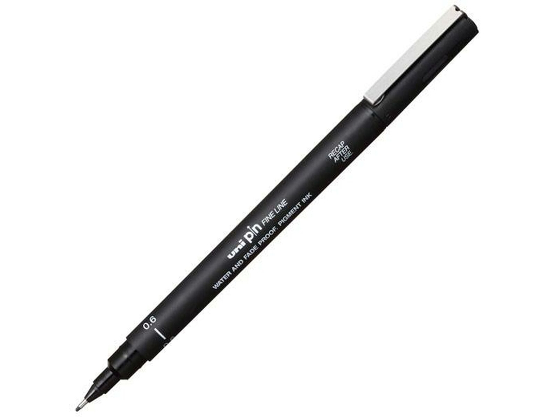 Rotulador Permanente UNI-BALL Preto 0,6 Mm 12 Unidades