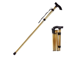 Bastón plegable ajustable, base deportiva, senderismo, trekking, bastones de aleación de aluminio, bastón plegable, 1 unidad