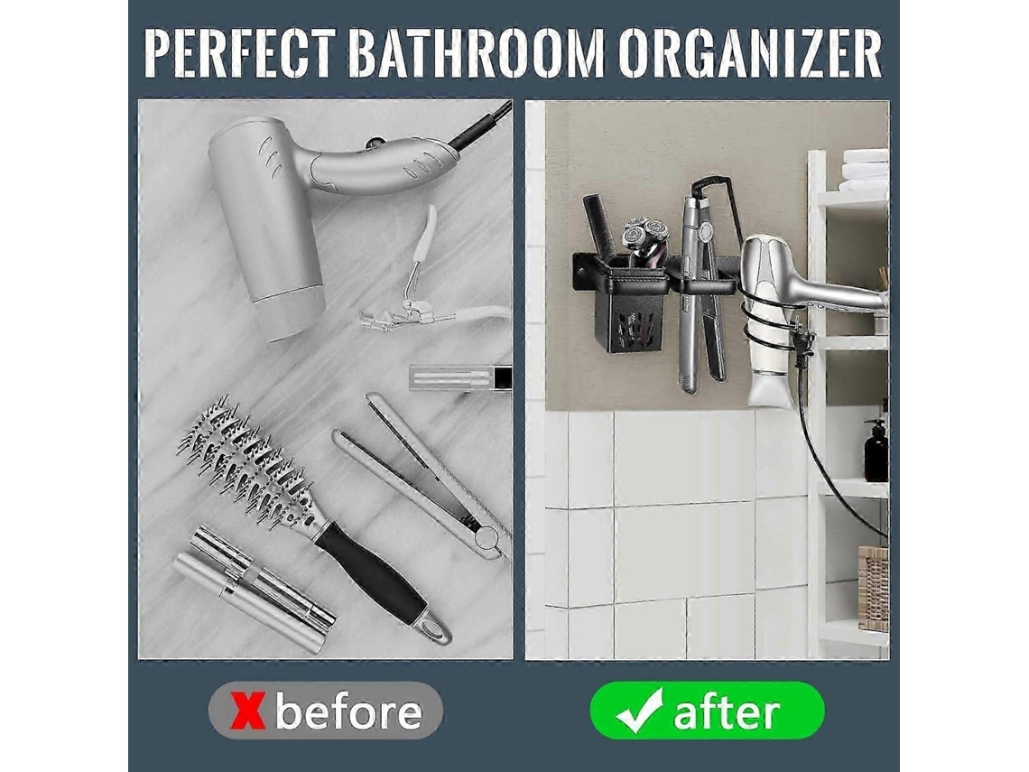 Secador de pelo, soporte para plancha de pelo, soporte alisador de aluminio, organizador GOKOCO