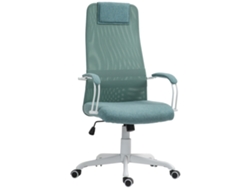 Silla de oficina con función de balanceo, altura del asiento regulable, capacidad de carga de 120 kg, 58 x 61 x 115 x 125 cm, verde.