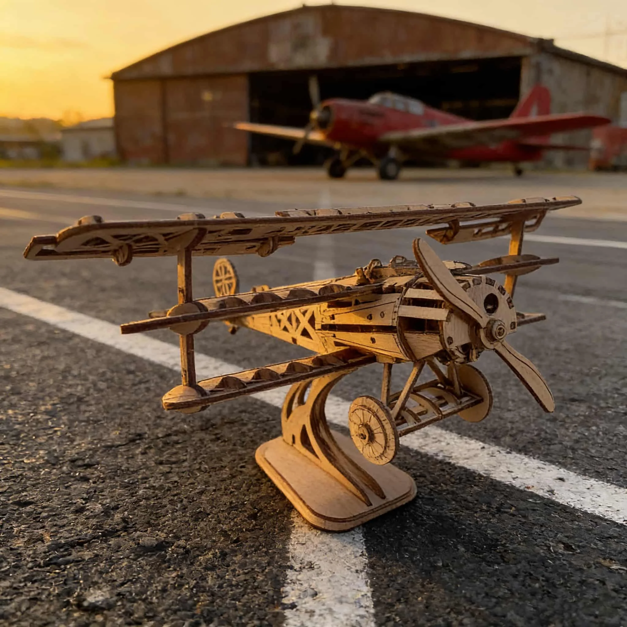 Nuevo Rompecabezas De Juguete De Mini Avión De Madera Para Armar.