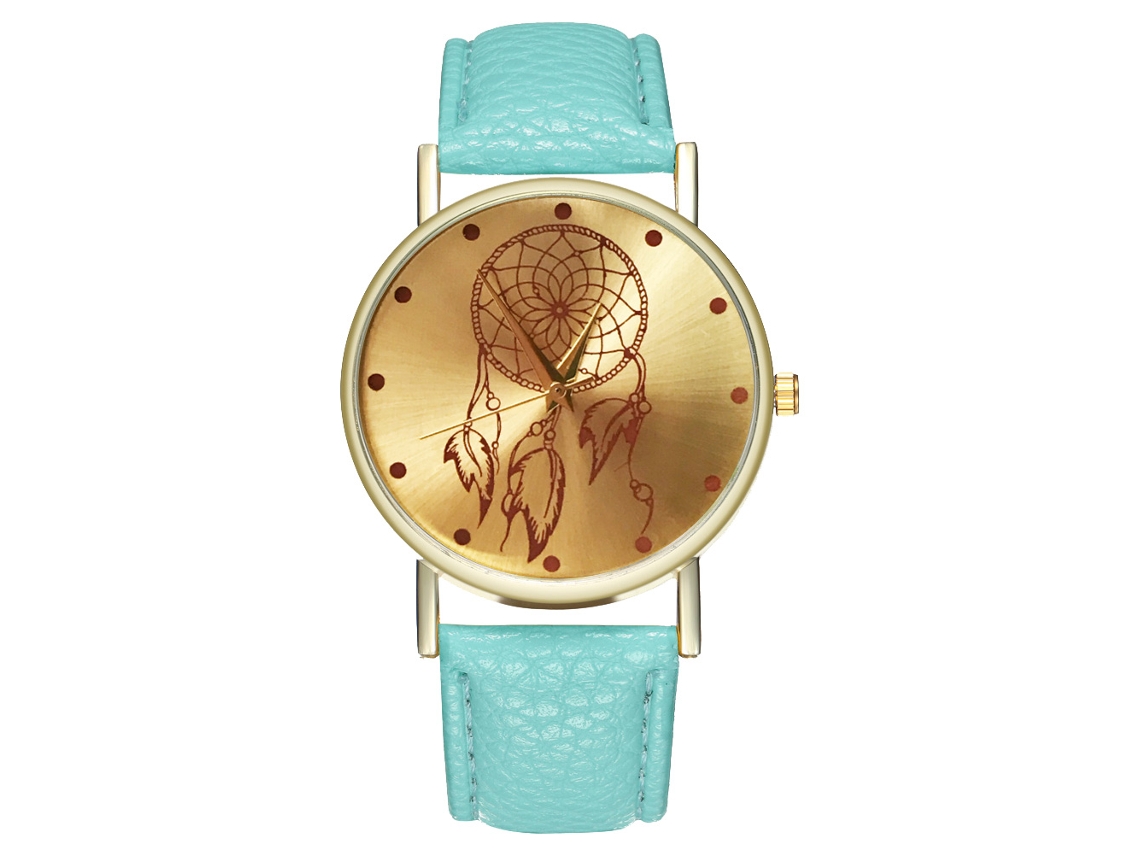 Reloj De Pulsera Analógico Redondo De Aleación Con Movimiento De Cuarzo Para Hombre Y Mujer (menta)