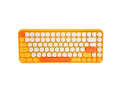 Elegante Teclado Inalámbrico Bluetooth Ergonómico Con 84 Teclas Y Teclas Redondas Para Oficina Y Juegos.