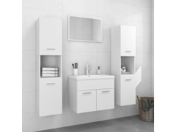 Conjunto de muebles de baño de madera blanca Lovely Home