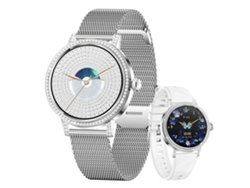 Reloj inteligente I229 con llamadas Bluetooth, pantalla HD de 1,27 pulgadas, monitor de frecuencia cardíaca y SpO2 (plateado)