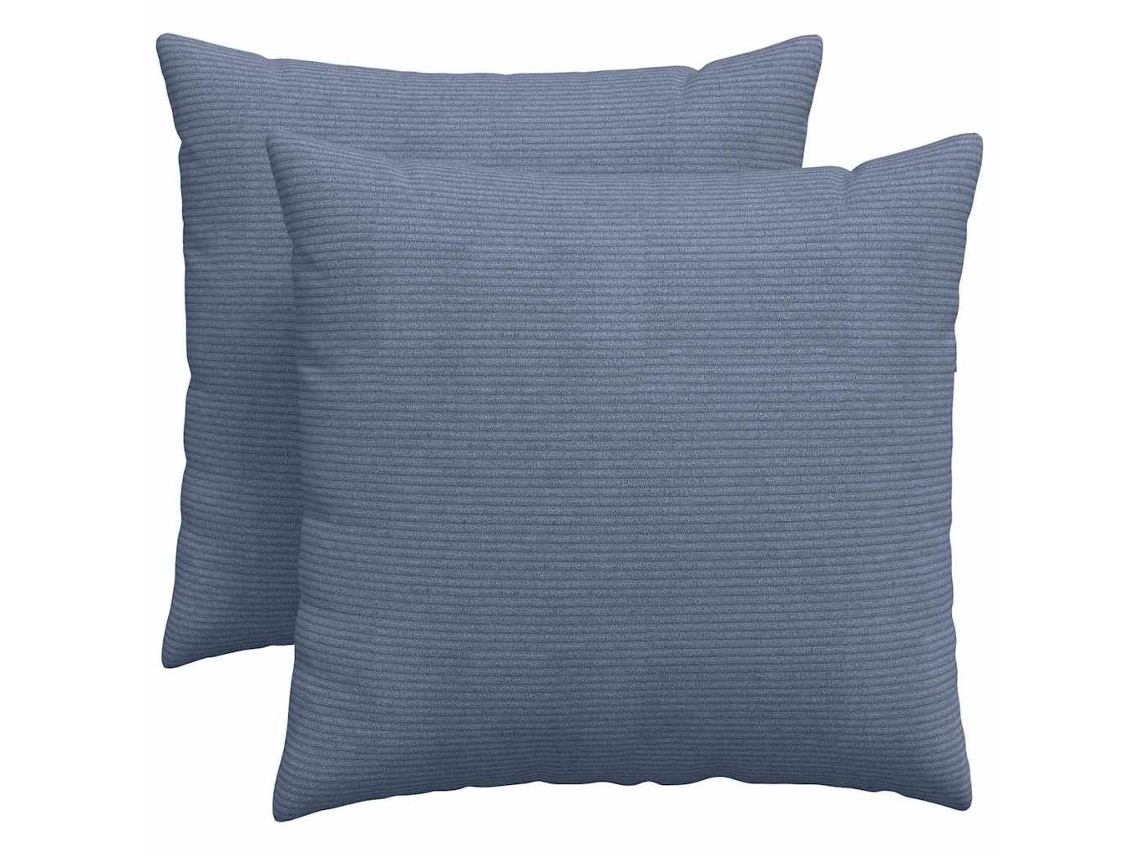 Juego de 2 cojines para sofá HARLANV1 azules, de tela de 50x50 cm.