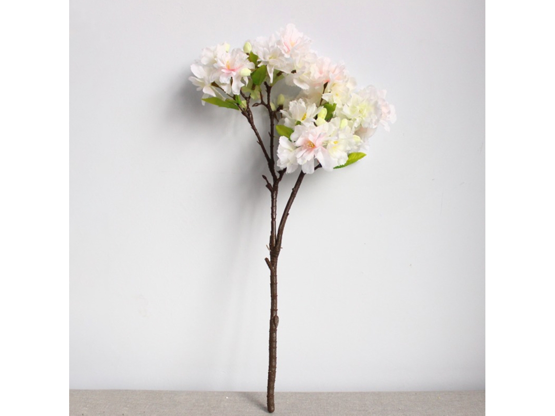 Flores de cerezo artificiales (6 unidades, seda blanca)