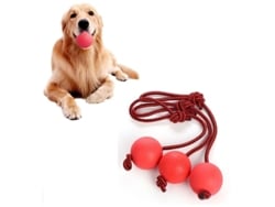 Juguete Perro Pelota Con Cuerda, 3 Piezas Juguetes Masticables Gato, Pelotas De Caucho Para Entrenamiento Y Jugar