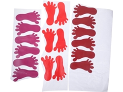 Juego de 3 pegatinas de huellas para niños y niñas, ideales para el hogar, el baño y la piscina Slowmoose (9 pares x 3)