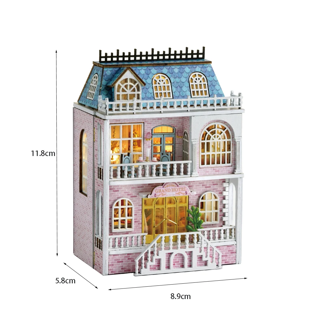 (estilo 3) Kit De Bricolaje Para Casa De Muñecas De Madera "serie Casa En Miniatura" Modelo En Miniatura