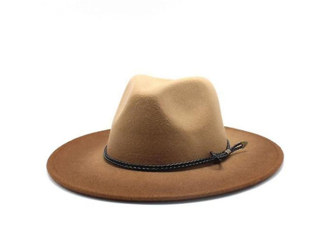2026-sombrero Fedora De Ala Ancha Home Wide Brim Para Mujer Y Hombre De Lana Y Fieltro Panama Zub Marrón
