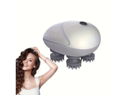 Masajeador Eléctrico Portátil Con Cuatro Cabezales Giratorios, Ideal Para Masajes Musculares, De Cuello Y De Cabeza. Tamaño Compacto.