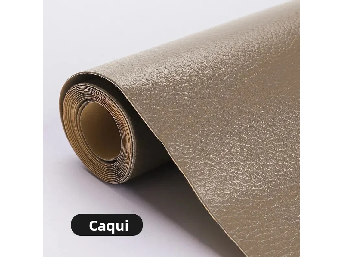 Cinta Autoadhesiva Para Reparación De Cuero (caqui, 50 X 90 Cm) - Ideal Para Sofás, Asientos Y Sillas.