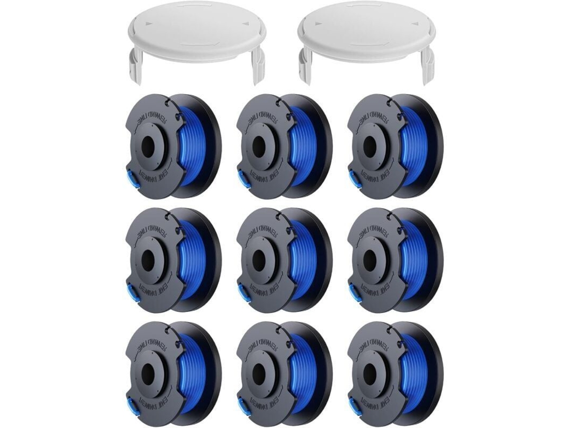 9 Bobinas De Hilo Para Cortadora Ryobi One+ De 18 V, 24 V Y 40 V, 2 Capas, Ø1,6 Mm, 30,17 M, Autoalimentado.