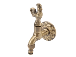 Cabezal de ducha de bronce antiguo grabado para baño de jardín al aire libre G1/2 pulgada