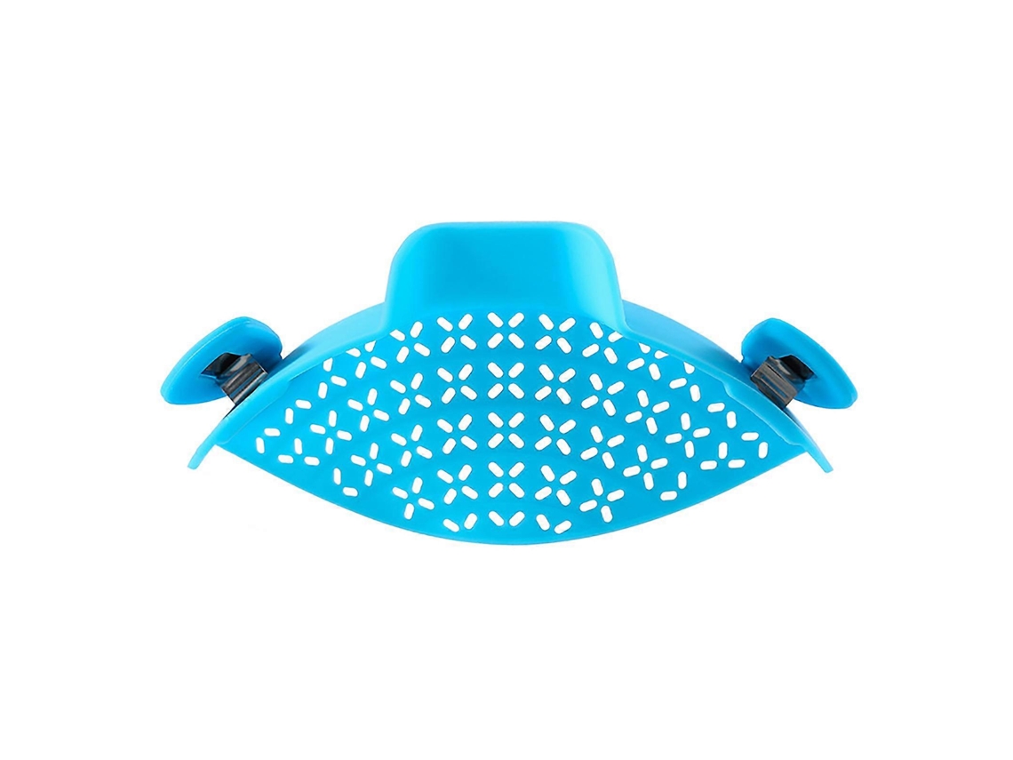 Colador De Silicona Clip Para Olla - Gadget De Cocina Coladores Para Pasta Verduras Carnes Frutas Resistente Al Calor Azul