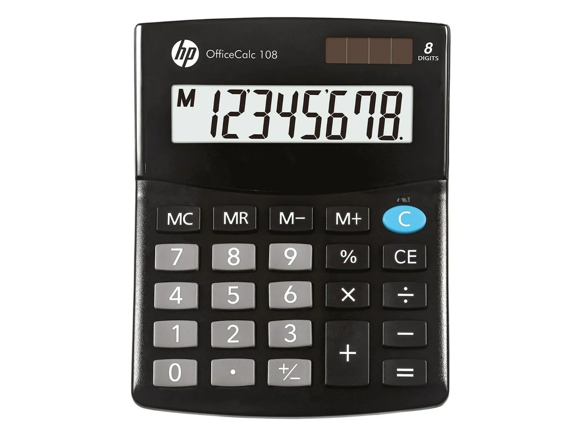Calculadora HP Hpkoc108 de plástico negro
