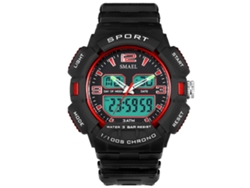 Reloj Deportivo Impermeable Exterior Con Correa Plástica Luminoso Para Estudiantes (rojo)