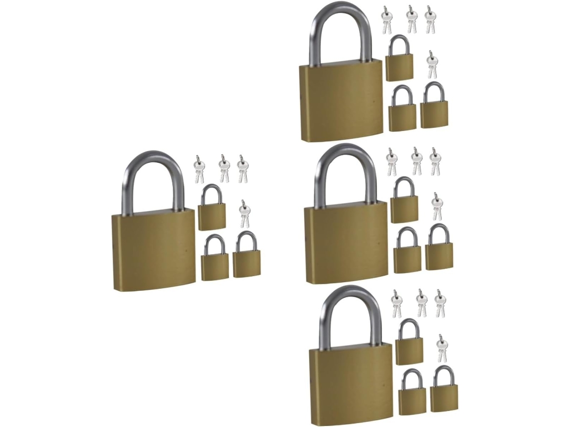 Juego De 16 Candados De Latón Macizo Con Llaves De Seguridad Para Equipaje Y Diseño Elegante.