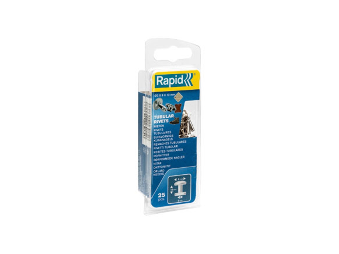 Remache Tubular Ø 9 X 13 Mm Plata 25 Uds RAPID