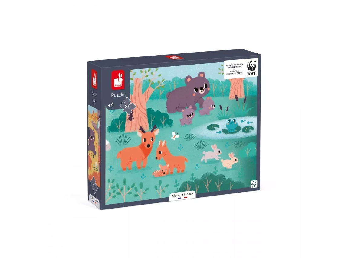 36-Piece 4 Seasons Panoramic Puzzle JANOD (4 años)