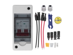 Caja Combinada Para Paneles Solares Fotovoltaicos De Cc De 500 V Y 63 A Con Interruptor De Desconexión, Protección Ip65 Y Disyuntor Miniatura.