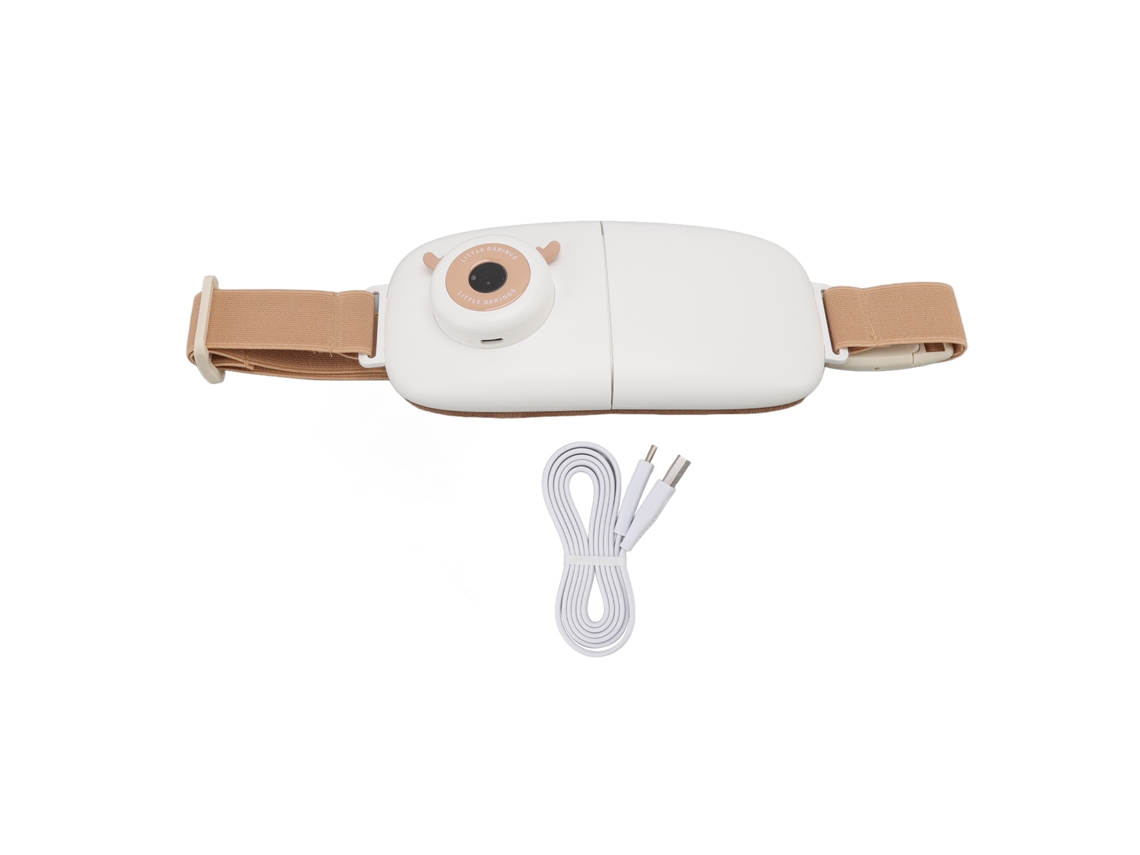 MEOIRUERY Cinturón de Calentamiento Rápido con Display Digital para Dolor Menstrual Plegable Carga USB para Mujeres