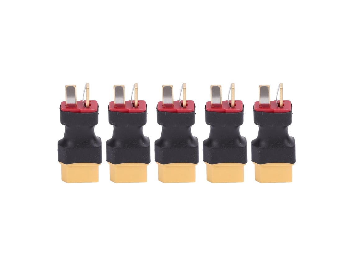 5pcs Adaptador Conector Xt60 Para Plug T Bateria Para Carregador Esc Porta Macho Conversão Para Carro Rc