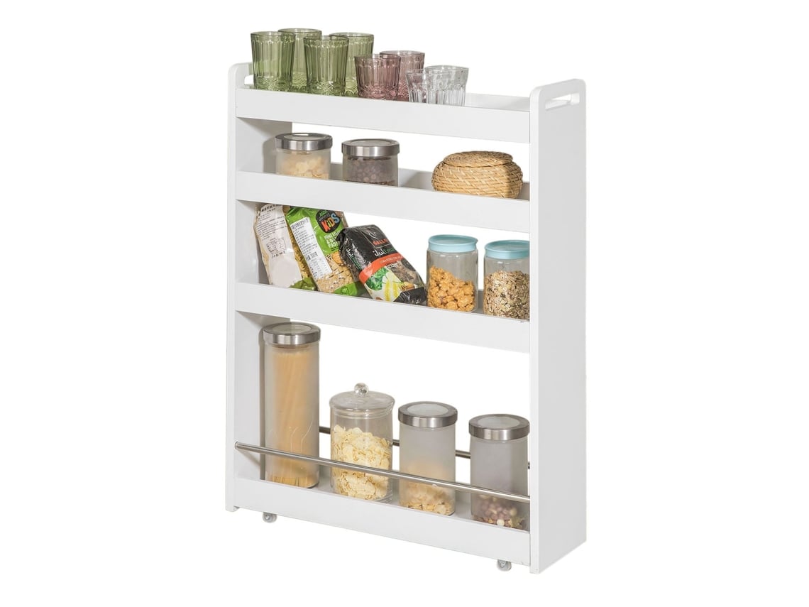 Carro Multiuso con Ruedas SoBuy NSR01-W 4 bandejas 60 x 18 x 82cm Blanco