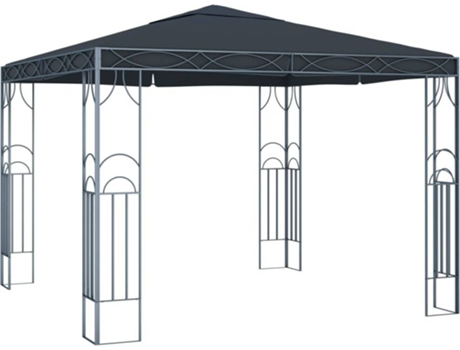 vidaXL Cenador gris antracita 300x300 cm