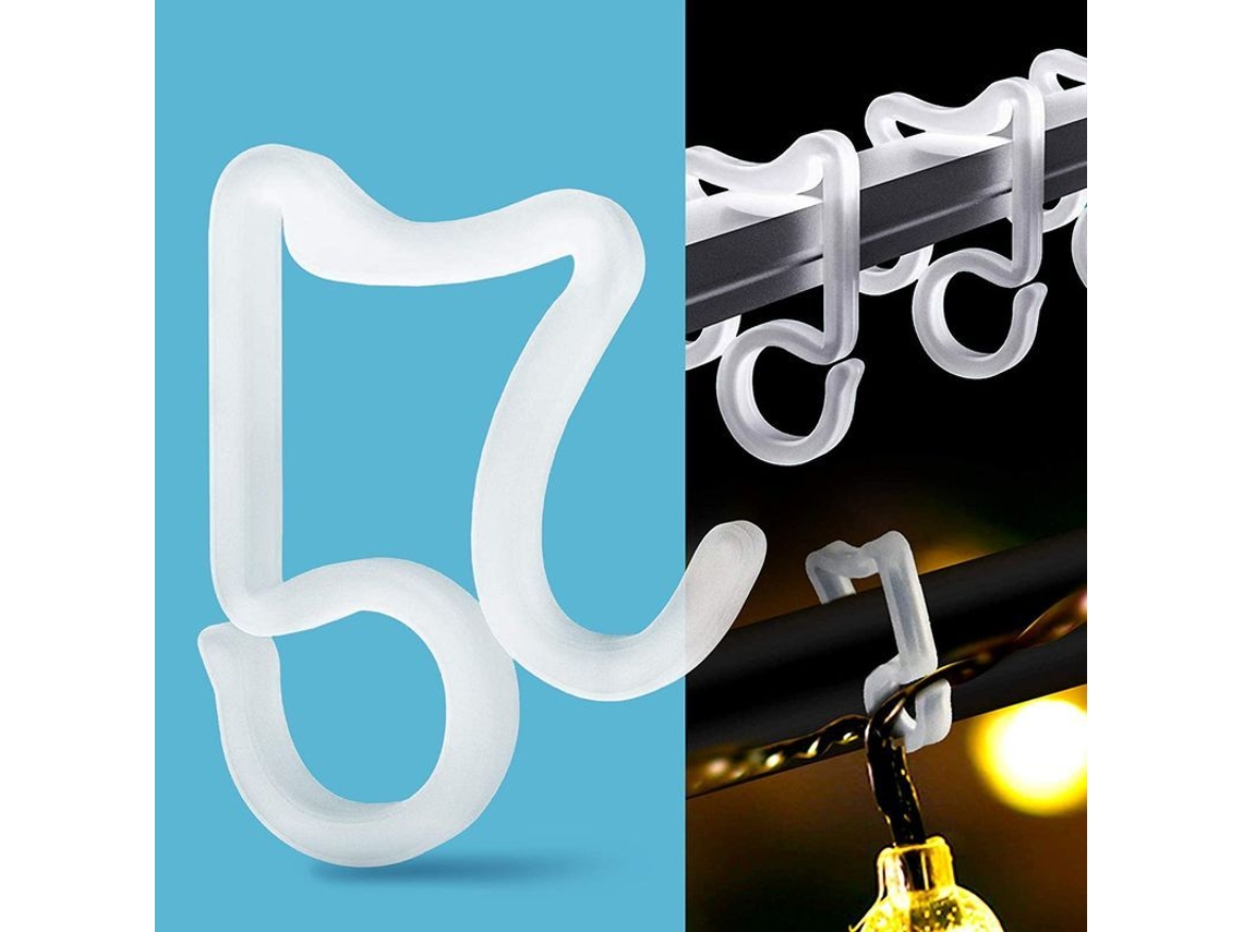 Clips Para Luces Navideñas De Exterior Resistentes A La Intemperie Para Halloween Y Otras Festividades (100 Unidades)