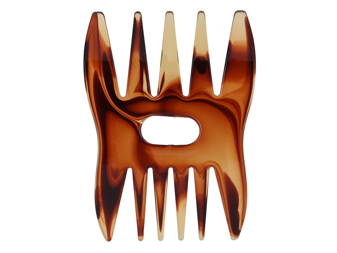 Peine De Resina De Dientes Anchos Antiestático Para Cabello Graso Pelo Peine De Peluquería Estilo 6