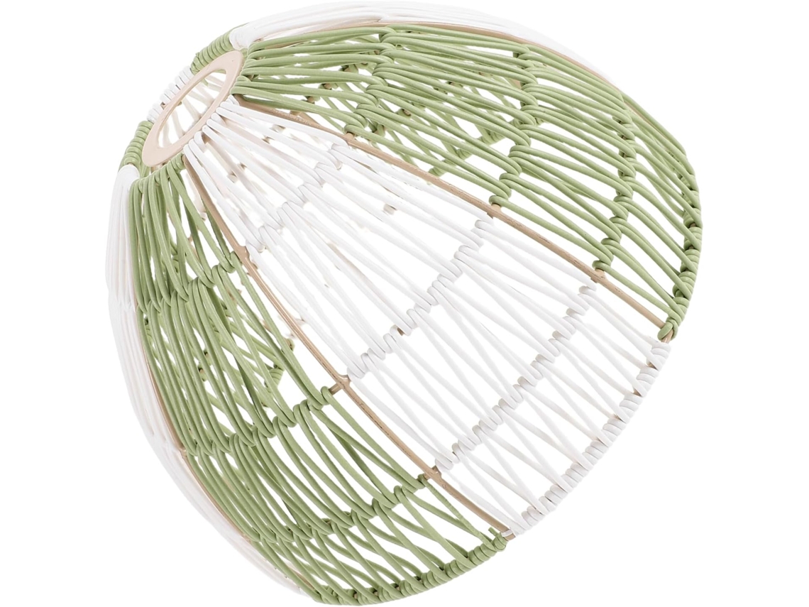 Lámpara De Techo Colgante De Ratán Sintético Tejido A Mano De 30 Cm, Ligera Y Resistente, Decoración Bohemia Para La Sala De Estar.