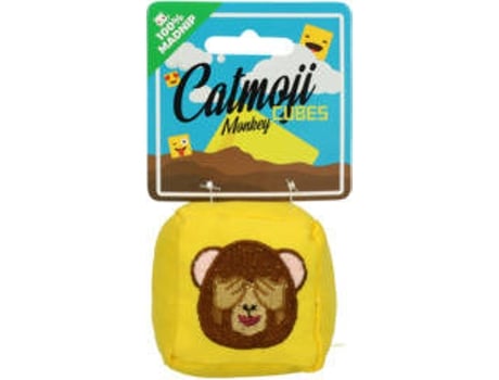 Peluche para Gato CATMOJI Emoji Cubo mono con MadNip