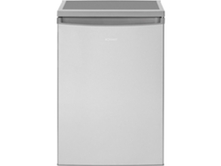 Refrigerador Bomann VS 2185.1 de acero inoxidable, capacidad de 133 litros, luz LED y ajuste de temperatura.